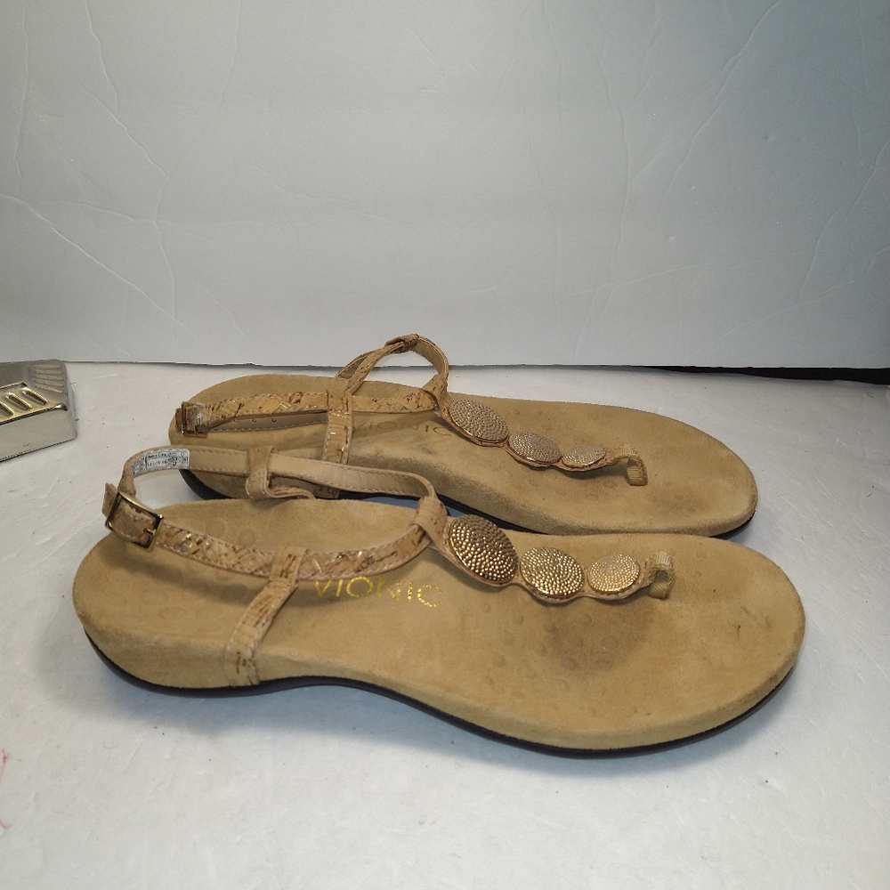 Vionic Lizbeth T-Strap Comfort Sandals Women's sz 7.